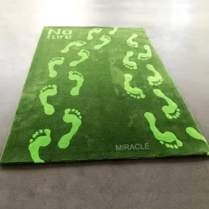 Contemporary Modern Green Geometric Carpets Abstract Area Rug for Living Room Soft Custom Rugs Under Dining Room Table