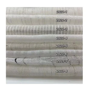 Contemporary Sheer Semi Transparent Curtain Fabric Breathable