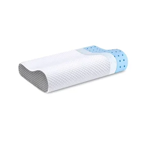 Contoured Memory Foam Cervical Pillow Orthopedic Neck Support Pillow for Comfortable Bed Sleeping
