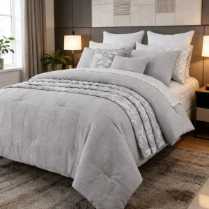 Contract Manufacturing Luxury Modern 10pcs Hypoallergenic Bedding Wrinkle Resistant Coverlet Set OEKO-TEX Certified Global