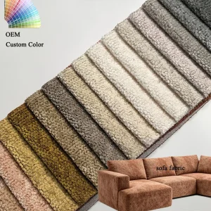 Contract Sofa Fabric Home Decoration Fabric Custom Chenille Material for Hotel Furniture and Commercial Seating Upholstery