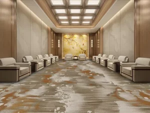 Contractor Bulk Wall to Wall Polyester Broadloom Carpet Sound Insulation Custom Design for Hotel Corridor Full Paving