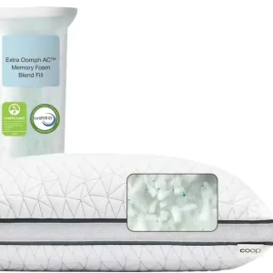 Cool+ Adjustable Pillow Queen Size Plus Shaped Memory Foam Pillows with Cooling Gel Back Stomach or Side Sleeper Neck Support