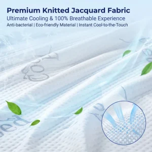 Cool Touch Knitted Mattress Fabric 100% Polyester Breathable 220GSM Mattress Ticking