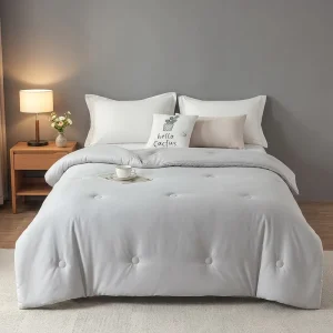 Cool Touch Lightweight Summer Comforter Eco Friendly Washable Thin Quilt Breathable Fabric Reduces Night Sweats for Bedroom