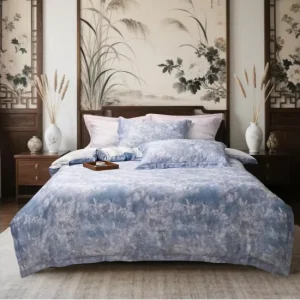 Cool Touch Linen 4 Pcs Bedding Set Super Cooling Breathable Soft Linen Blend Bed Sheet Duvet Cover Pillowcase Home Textile