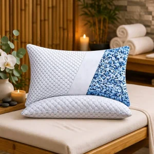 Cooling Gel Infused Shredded Memory Foam Pillow Adjustable Loft Bamboo Cover Orthopedic Neck Support Bed Pillow