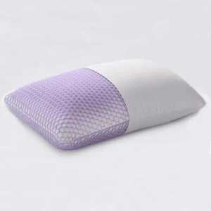 Cooling Head TPE Air Grid Latex Support Foam Talalay Latex Bed Pillow with Solid Geometric Pattern Pressure Relief Feature