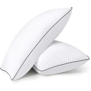 Cooling Hotel Quality Bed Pillow Soft Down Alternative Pillow for All Sleepers White