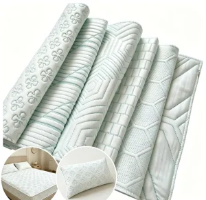 Cooling PE Stretch Knitted Polyester Ice Feeling Jacquard Medium Weight Mattress Fabric