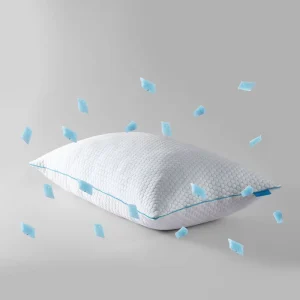 Cooling Pillow Shredded Memory Foam Adjustable Loft Bamboo Natural Cooler Pillows Cushion Queen 20 X 30 INCH