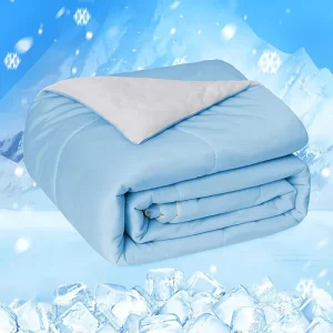 Cooling Silky Thin Quilts Solid Color Summer Comforters Soft Breathable Skin Friendly Blanket for Hot Flashes