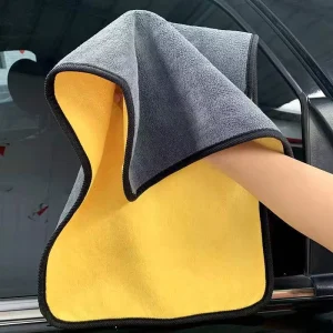 Coral Fleece Car Towels Thick Absorbent Lint Free Cleaning Cloths for Interior Exterior with Logo Printing