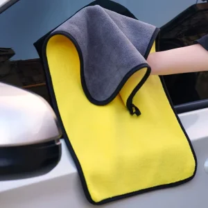 Coral Fleece Car Wash Towel Double Sided Quick Dry High Density Absorbent Cleaning Rag Logo Custom