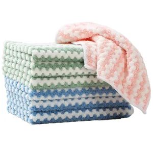 Coral Fleece Disposable Eco Friendly Kitchen Towels Soft Absorbent Gentle Delicate Skin Home Multi Purpose Cleaning Cloth