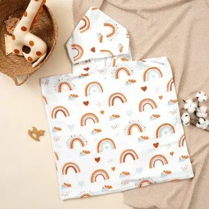 Coral Fleece Floral Printed Square Quick Dry Child Beach Bath Towel 60x60cm Eco Friendly for Kids