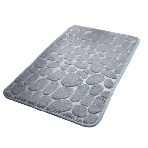 Coral Fleece Fluffy Bath Tub Mats Slow Rebound Cobblestone Bathroom Rugs Quick Dry Anti Slip Bath Rugs