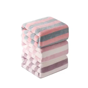 Coral Fleece Gift Box Set Hair Drying Towel & Bath Towel Headband Three in One Custom Logo Option Model A0021