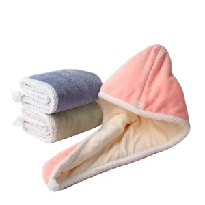 Coral Fleece Knitted Eco-friendly Soft Comfortable Hair Towel Turban Super Absorbent Quick Dry 100% Polyester Triangle