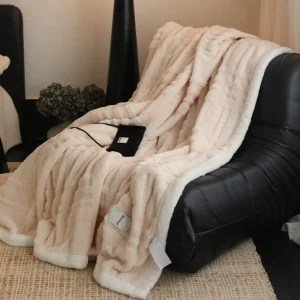 Coral Fleece Printed Throw Blanket Waffle Weave Thick Plush Skin Friendly Eco Friendly Bed Cover Double Sided Trim for Home