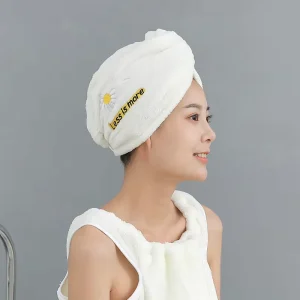 Coral Fleece Shower Cap hypoallergenic Eco friendly Child proof Super Absorbent Home Use Factory Direct Supply