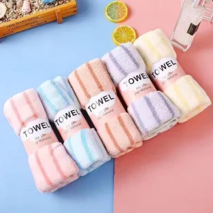 Coral Fleece Towels Extra thick Highly Absorbent Lint free Striped Design Premium Gift Towels Packaged Bag China