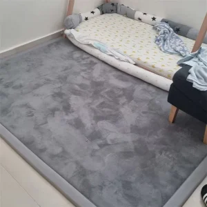 Coral Velvet Memory Foam Extra Thick Water Resistant Pet Friendly Childproof Modern Kids Play Mat