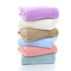 Coral Velvet Microfiber 70*140cm Bath Towel Custom Logo Absorbent Thickened Bath Towels