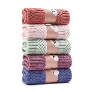 Coral Velvet Microfiber Striped Towel Bath Towel Bathroom Towel Ultra soft Bath Towel Colorful Skin friendly Towel New