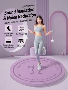 Cordless Jump Rope Mat TPE Shock Absorbing Soundproofing Fitness Mat Home Use Vibration Damping Quiet Non Slip Customizable