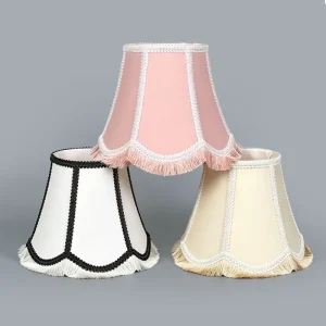 Cordless Table Lamp Macrame Fabric Lampshade For Home Coffee Restaurant Wedding Decoration E14 Bulb Base