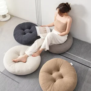 Corduroy Floor Cushion for Sitting Large Meditation Pillow Yoga Cushion with Removable Washable Cover Square Outdoor Chair Pad