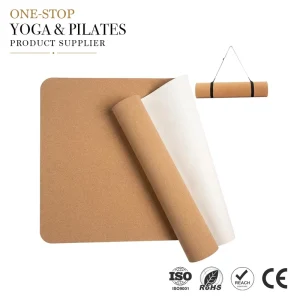 Cork Yoga Mat 6mm Extra Thick Cushioning High Density Natural Rubber Exercise Pad for Home Gym
