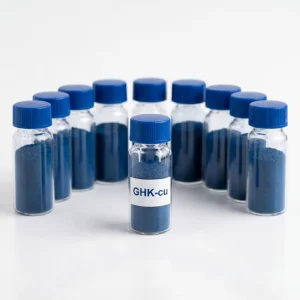 Cosmetic Grade Anti Wrinkle High Purity 99% GHK Cu Blue Powder Cosmetic Raw Material OEM Private Label HALAL KOSHER Certified