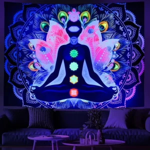 Cosmic Psychedelic Aesthetic Spiritual Altar Cloth Trippy Gift Fantasy Core Home Decor Wall Hanging