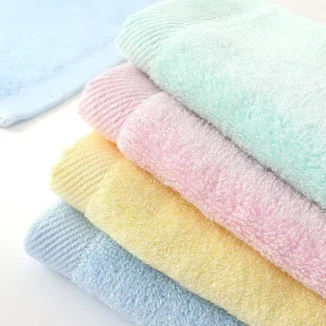 Cotton 25*25cm 10*10 Inches Terry or Bamboo Fiber Baby Bath Washcloths Natural Bamboo Towel