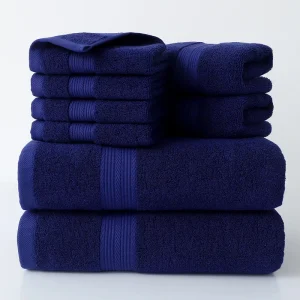 Cotton Bath Towels with Embroidery Super Soft Highly Absorbent Eco Friendly Hotel Towel Set for Bathroom