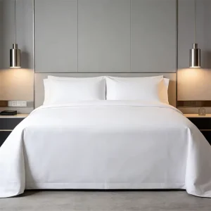 Cotton Duvet Cover Organic Plain White Bedding for Hotel Spa