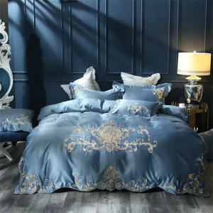 Cotton Embroidered Bedding Set Luxury Wedding Bedding Set Duvet Cover Bedding Set