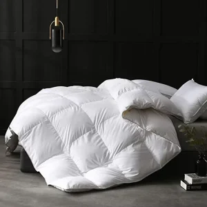 Cotton Fabric Feather Down Duvet Quilted Hotel Friendly Comforter for Spring Soft and Comfortable