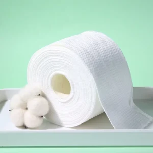 Cotton Face Towel Roll Hypoallergenic Soft Disposable Nonwoven Face Cleansing Towel for Adults Single Pack