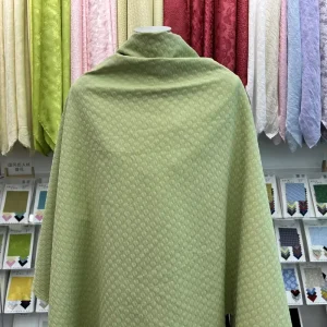 Cotton Feel Crinkle Bubble Check Jacquard Fabric For Shirts Kidswear Dresses And Textured Apparel