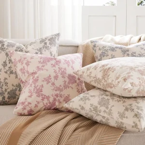 Cotton French Pastoral Throw Pillow Covers Double Sided Breathable Farmhouse Sofa Bed Living Room