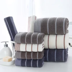 Cotton Hair Wrap Towel Drying Bath Spa Head 800 Gsm Luxury Checkered Woven Antimicrobial Eco-Friendly Custom Bath Towel Sets