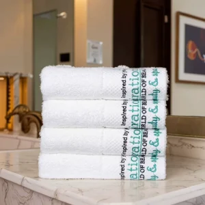 Cotton Hotel Brand logo Bath Gym Towel Cotton Absorbent Quick Dry Sports Sweat Salon Towels 100% Cotton Towel Set