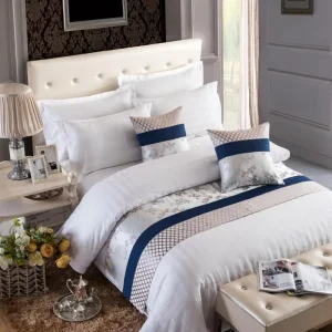 Cotton Hotel Duvet Cover Bedsheet Bedding Set High Quality Comfortable and Soft Plain Sheet OEM Service Woven 60 Solid Grade A