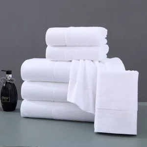 Cotton Jacquard Floral Embroidered Soft and Highly Absorbent for Shower Bath Towels & Tub Mats Bath Towel Set