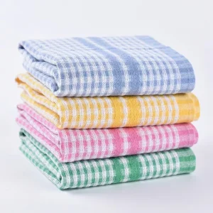 Cotton Kitchen Towel Ultra Absorbent Lint Reusable Waffle Weave Dish Cloth for Cleaning Drying Dishes and Home Decor