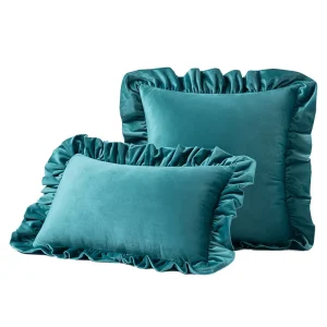 Cotton Lace Pillow Cushion Set 45×45 Woven Technique Solid Anti static Customizable Home Outdoor Use Hotel Sofas