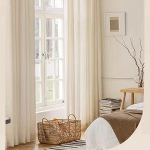 Cotton Linen Curtains Breathable Natural Drapes